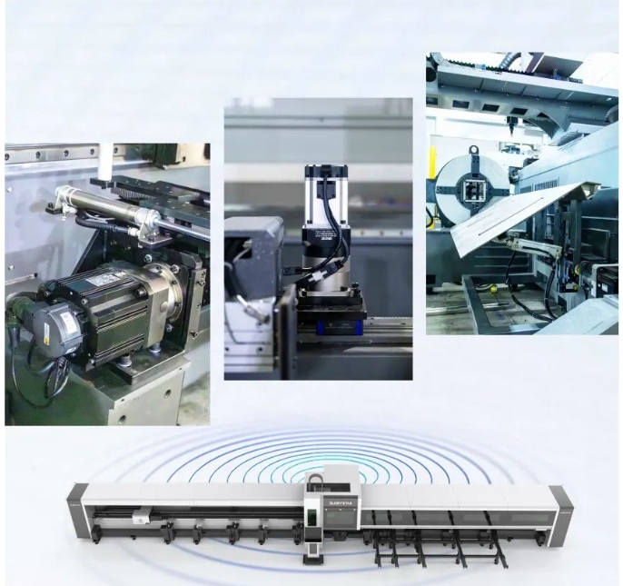 高顏亮相！力星激光NS-6022HG三卡盤光纖激光切管機如期而「智」！